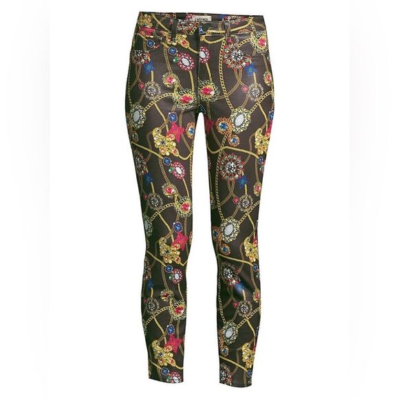L’AGENCE NWOT Margot Skinny High Rise Jewel Printed Coated Jeans. Size 26. - Picture 4 of 10